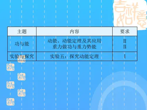 专题动能定理及实验优秀PPT