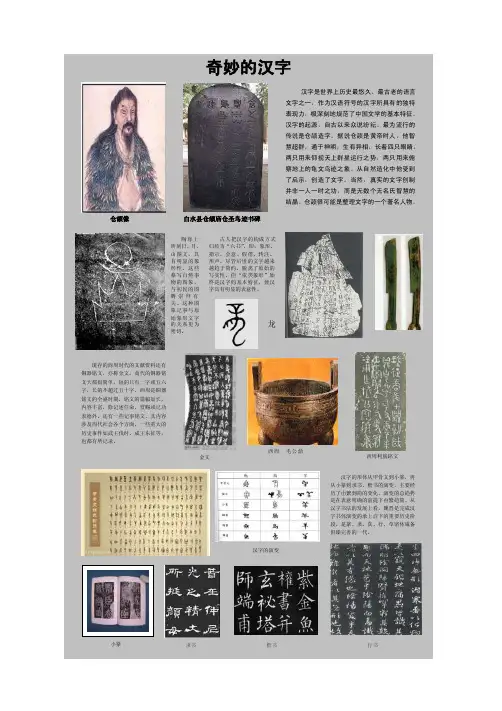 奇妙的汉字——精选推荐