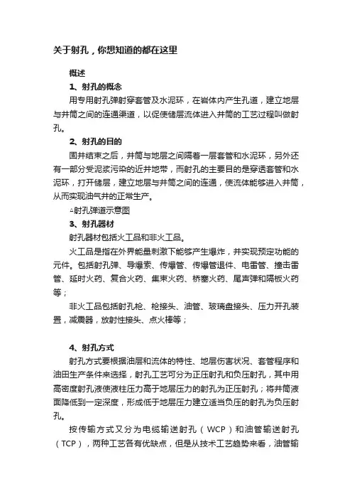 关于射孔，你想知道的都在这里