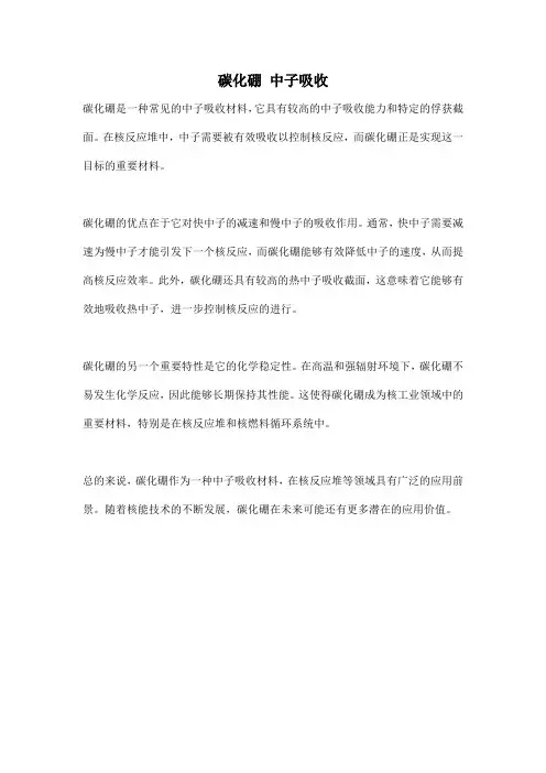 碳化硼 中子吸收