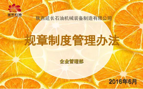 《规章制度管理办法》宣贯  ppt课件