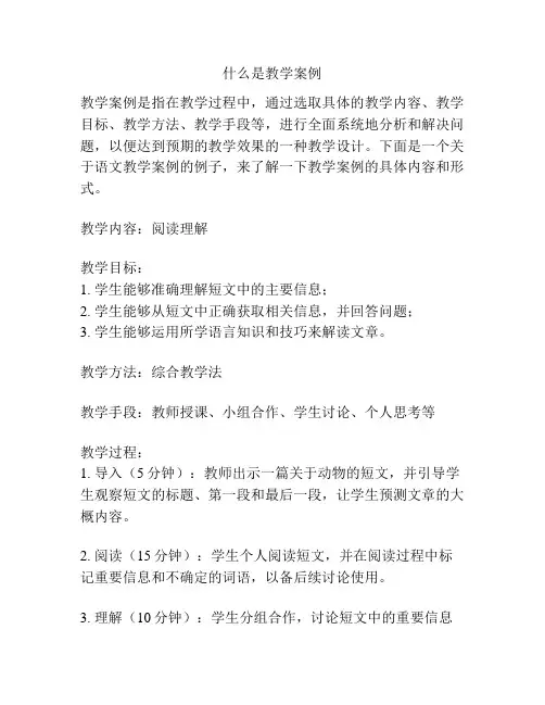 什么是教学案例