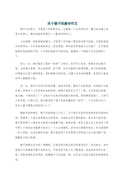 关于镜子的素材作文