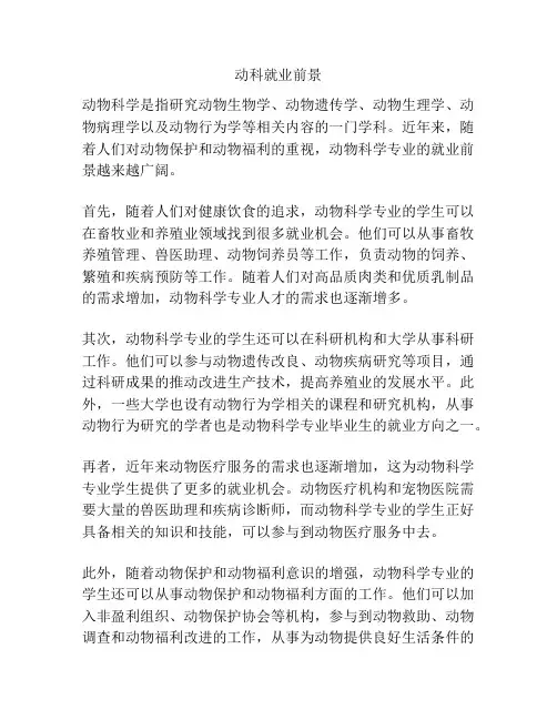 动科就业前景
