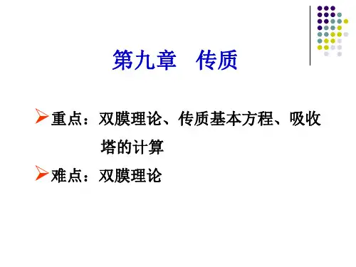 第九章 传质--吸收