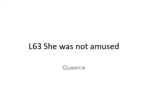 新概念第二册63课课件NCE2-L63