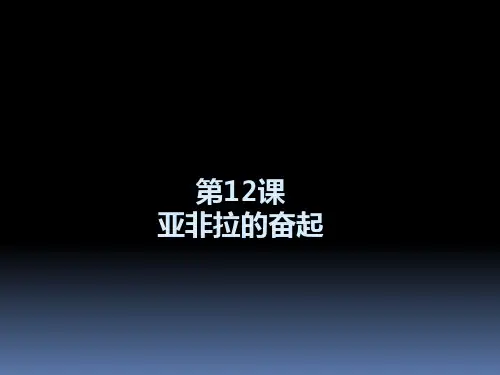 人教版九年级历史下册教学课件 第12课 亚非拉的奋起 (共19张PPT)