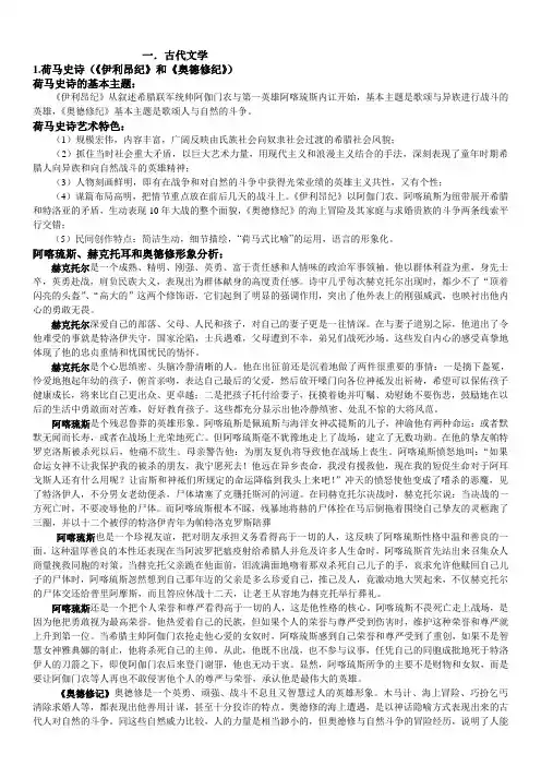 外国文学史文本解读1