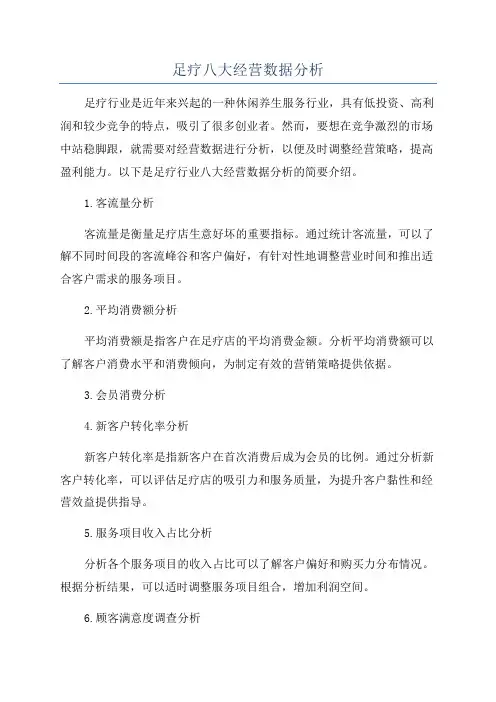足疗八大经营数据分析