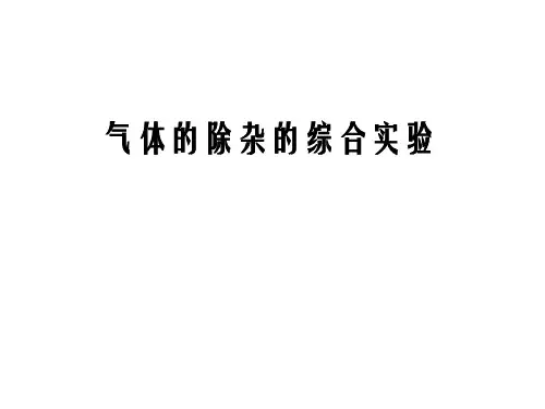 气体除杂、检验、尾气处理