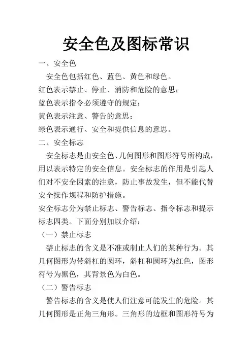 安全色及图标常识