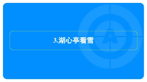 2024年语文中考总复习第五部分文言文复习训练——湖心亭看雪