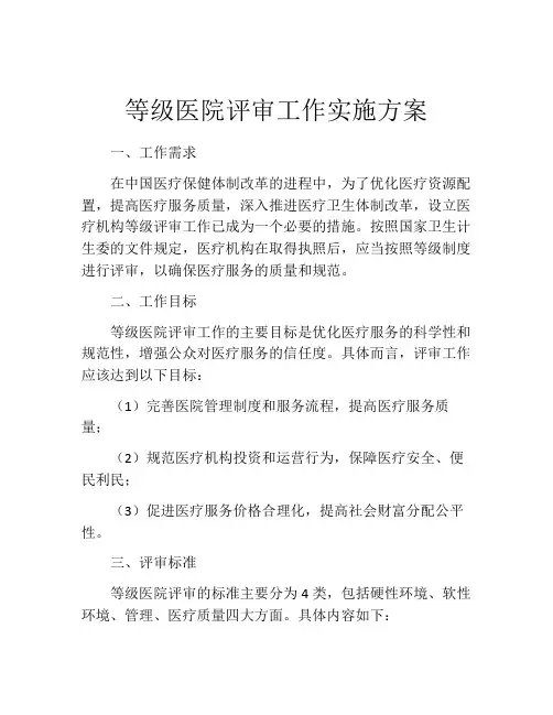等级医院评审工作实施方案
