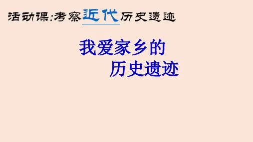 第27课活动课：考察近代历史遗迹
