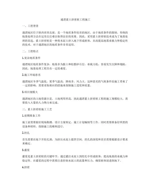 通渭素土挤密桩工程施工