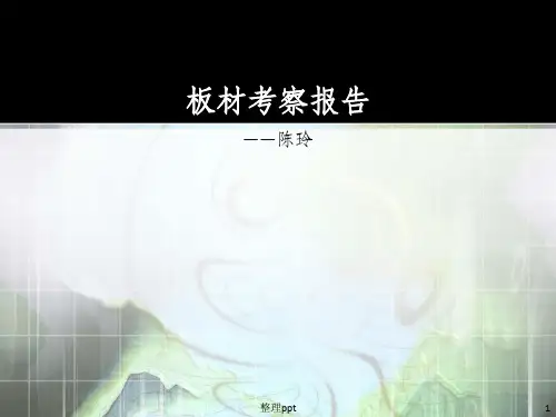 《建材市场考察报告》PPT课件