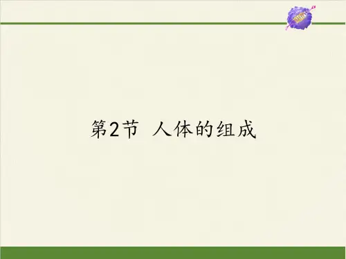 苏科版初中生物七年级下册课件-4.9.2 人体的组成1