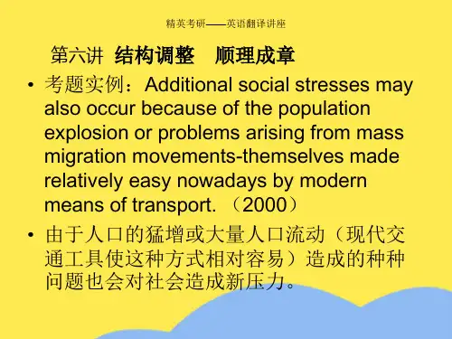考研英语翻译讲座第讲2优选PPT文档