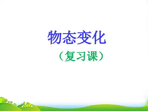 人教版八年级物理上册第三章《物态变化》复习 (共33张PPT)