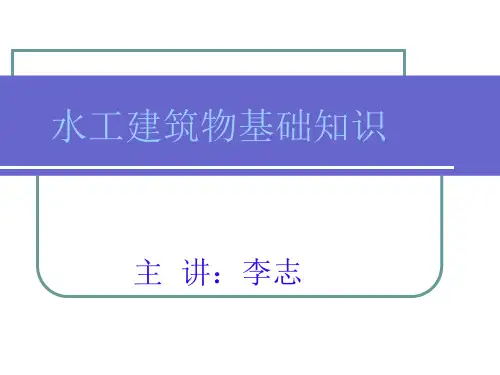 水工建筑物基础知识完整版本