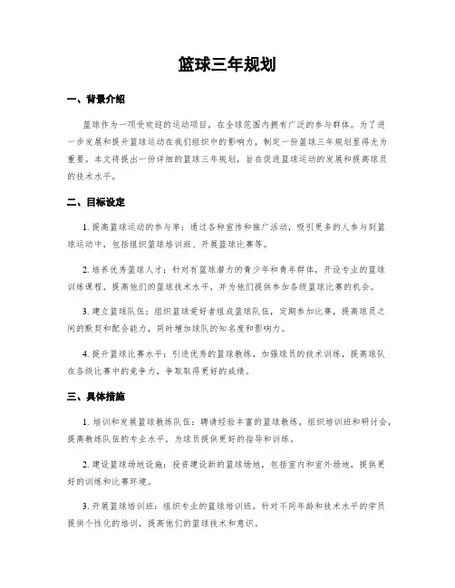 篮球三年规划