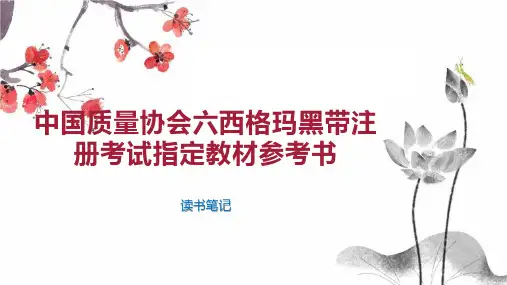 中国质量协会六西格玛黑带注册考试指定教材参考书