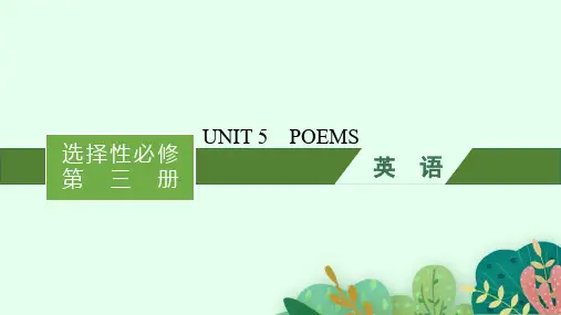 人教版高考英语一轮总复习 选择性必修第三册 UNIT 5 POEMS