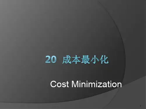 成本最小化经济原理分析