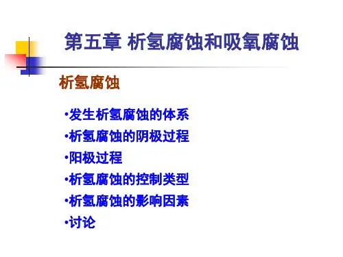 第五章 析氢腐蚀和吸氧腐蚀