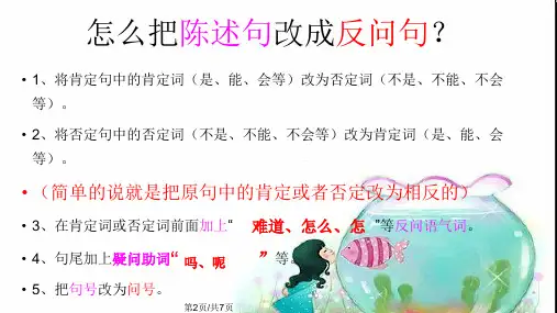 陈述句改反问句专题讲解.pptx