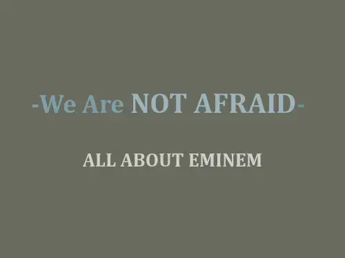 【自制】Eminem PPT