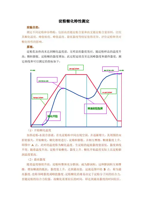 质构和RVA实验材料