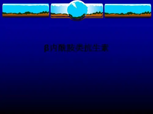 β内酰胺类抗生素PPT课件