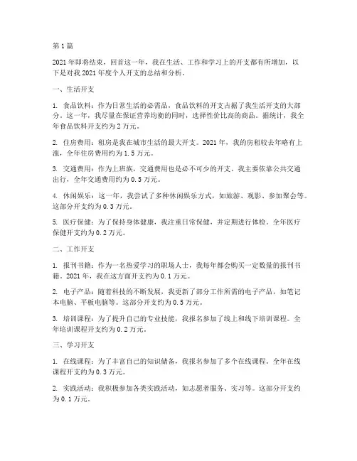 个人年度开支总结(3篇)