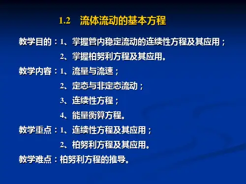 第4讲  流体在管内的流动