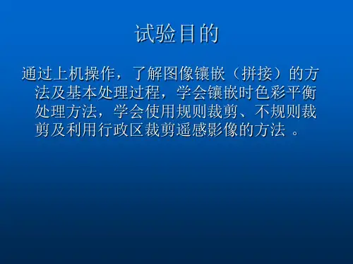遥感实验遥感影像镶嵌与裁剪