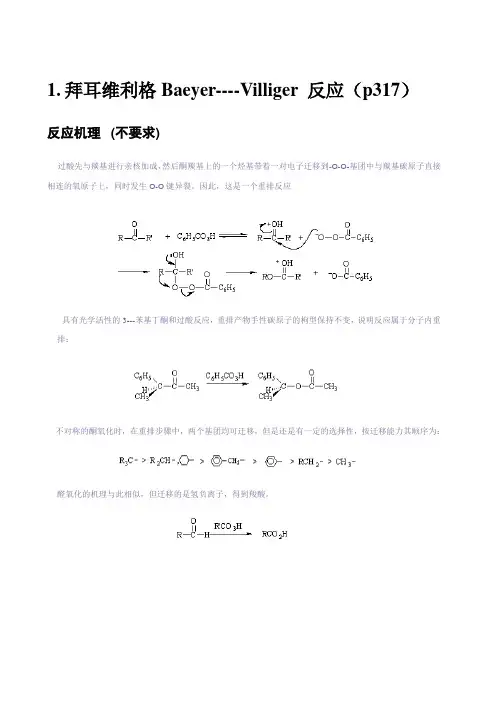 经典有机人名反应