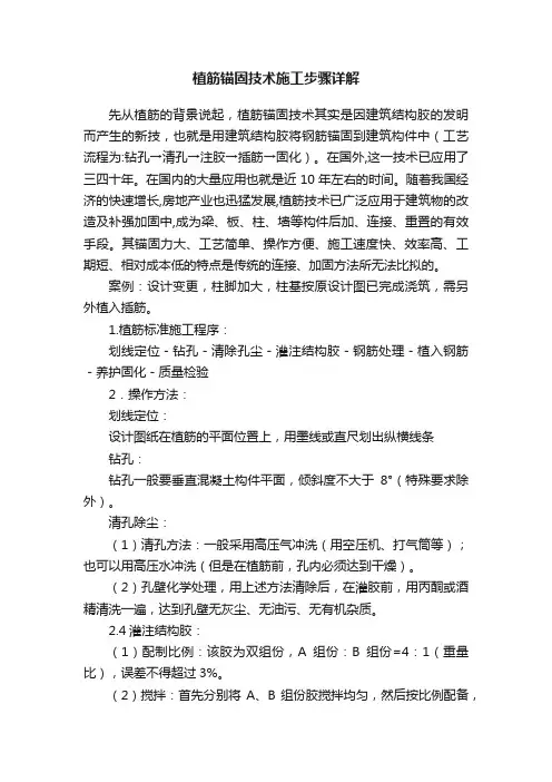 植筋锚固技术施工步骤详解