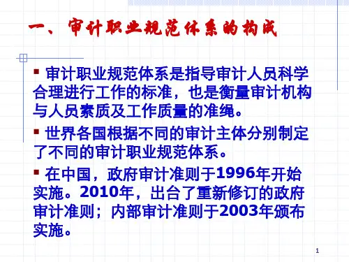 审计职业规范和审计责任课件