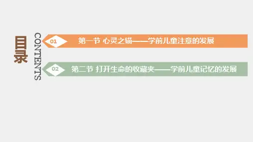 学前儿童心理发展课件第4章 学前儿童注意与记忆发展