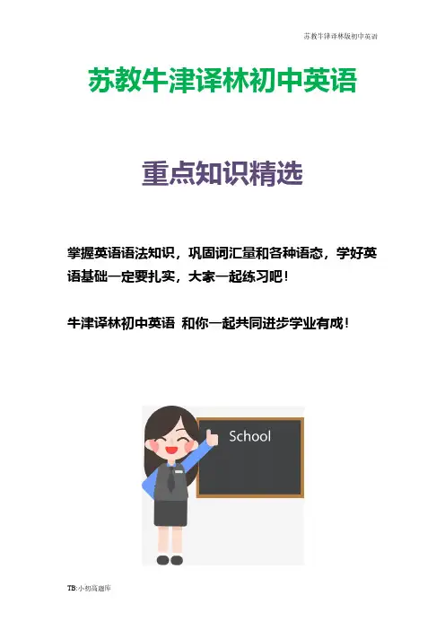 苏教牛津译林版初中英语九年级上册《Unit 3 Teenage problems》教学案