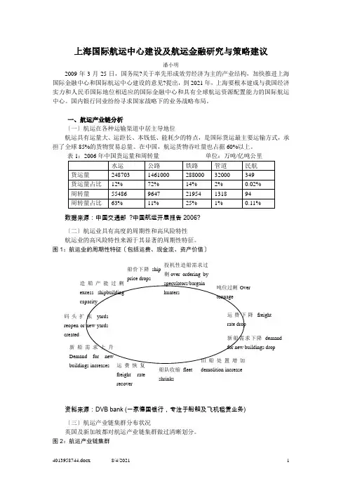 上海国际航运中心建设及航运金融研究与策略建议