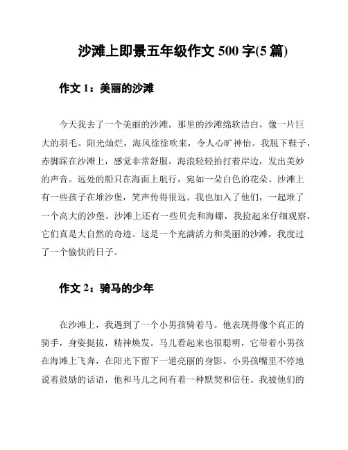 沙滩上即景五年级作文500字(5篇)