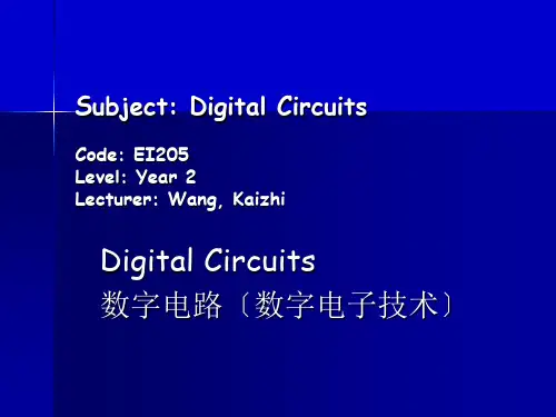 数字电子技术(英文版,chapter01)
