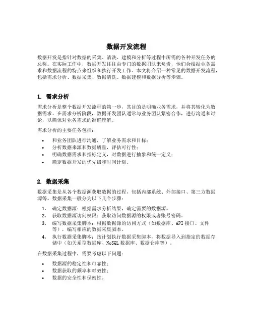 数据开发流程
