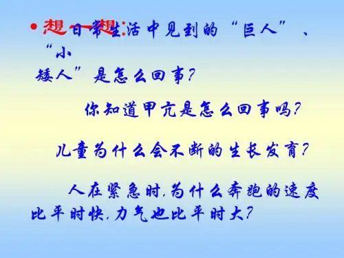 第4讲 体液调节