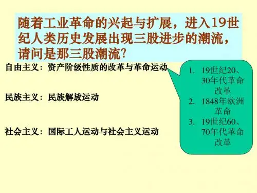十九世纪六十、七十年代的资产阶级革命、改革(优秀版)