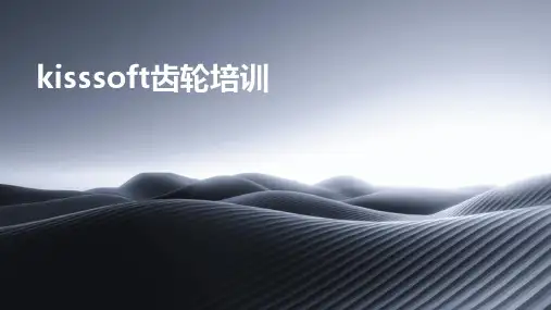 kisssoft齿轮培训
