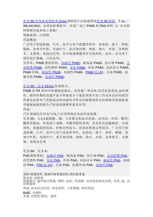 尼龙66 尼龙6