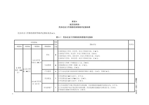 民办社会工作服务机构等级评定指标表、申请表、评定流程图